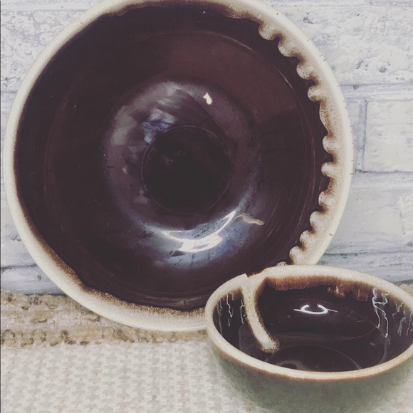 MCM drip glaze bowl set - Picture 1 of 5
